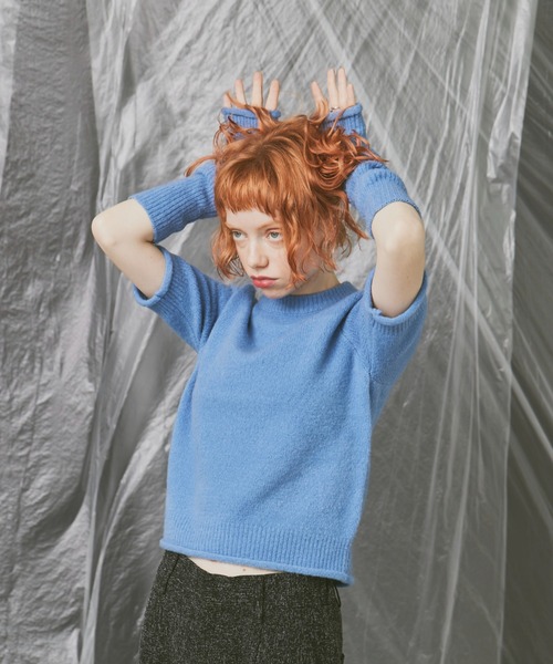 Happy John(ハッピージョン)の「arm warmer knit tops set/アームウォーマー付きニットトップスセット(その他トップス・レディース・ブラック/ブルー/アイボリー・FREE)」の19枚目の写真