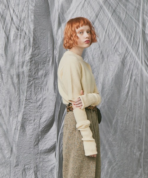 Happy John(ハッピージョン)の「arm warmer knit tops set/アームウォーマー付きニットトップスセット(その他トップス・レディース・ブラック/ブルー/アイボリー・FREE)」の12枚目の写真
