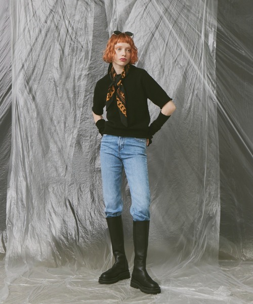 Happy John(ハッピージョン)の「arm warmer knit tops set/アームウォーマー付きニットトップスセット(その他トップス・レディース・ブラック/ブルー/アイボリー・FREE)」の6枚目の写真