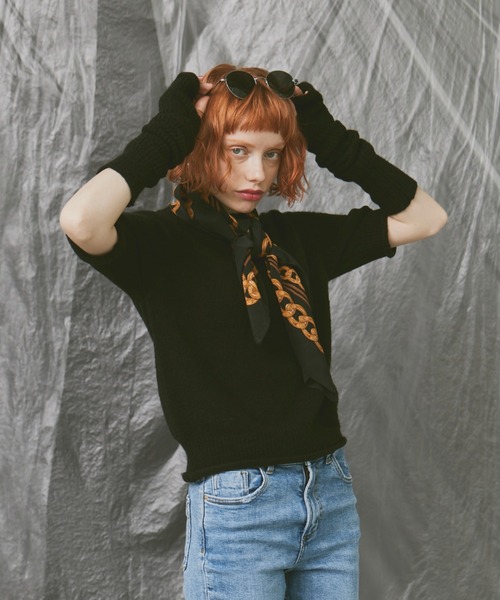 Happy John(ハッピージョン)の「arm warmer knit tops set/アームウォーマー付きニットトップスセット(その他トップス・レディース・ブラック/ブルー/アイボリー・FREE)」の8枚目の写真
