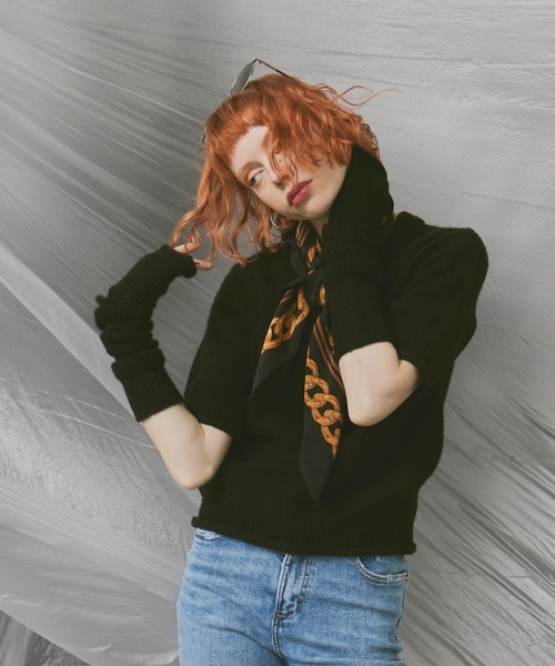 Happy John(ハッピージョン)の「arm warmer knit tops set/アームウォーマー付きニットトップスセット(その他トップス・レディース・ブラック/ブルー/アイボリー・FREE)」の10枚目の写真