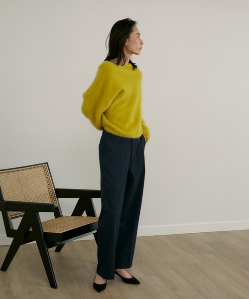 INED(イネド)の「CARREMANウール調セミワイドパンツ(その他パンツ・レディース・チャコールグレー/ネイビー/グレー/キャメル・9号/7号/5号/11号)」の3枚目の写真