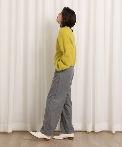 INED(イネド)の「CARREMANウール調セミワイドパンツ(その他パンツ・レディース・チャコールグレー/ネイビー/グレー/キャメル・9号/7号/5号/11号)」の6枚目の写真