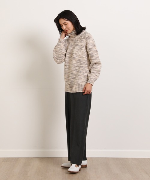 INED(イネド)の「CARREMANウール調セミワイドパンツ(その他パンツ・レディース・チャコールグレー/ネイビー/グレー/キャメル・9号/7号/5号/11号)」の11枚目の写真