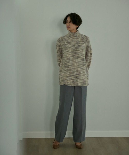 INED(イネド)の「CARREMANウール調セミワイドパンツ(その他パンツ・レディース・チャコールグレー/ネイビー/グレー/キャメル・9号/7号/5号/11号)」の22枚目の写真