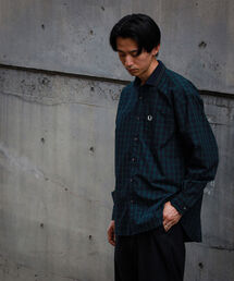 FRED PERRY | FRED PERRY × BEAMS / 別注 Rib Collar Check Shirt(シャツ/ブラウス)
