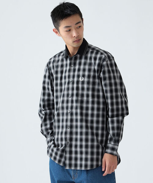 FRED PERRY MADE FOR BEAMS チェックシャツ 長袖 FRED PERRY MADE FOR BEAMS チェックシャツ 長袖