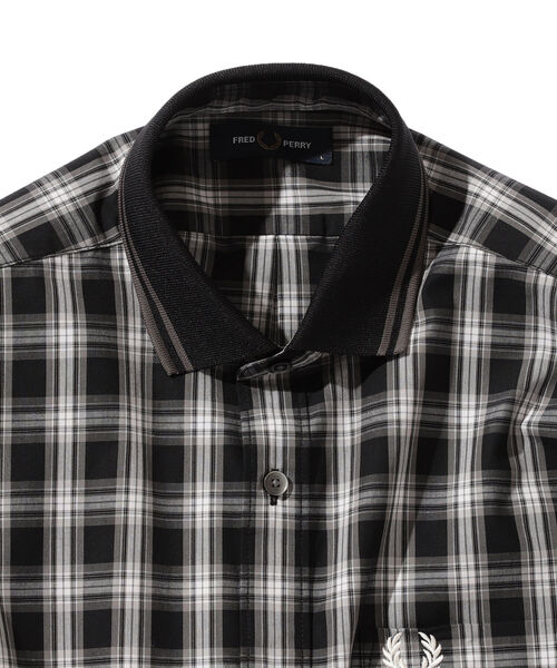 FRED PERRY(フレッドペリー)の「FRED PERRY × BEAMS / 別注 Rib Collar Check Shirt(シャツ/ブラウス・メンズ・ネイビー系/グレー・XL/S/M/L)」の19枚目の写真