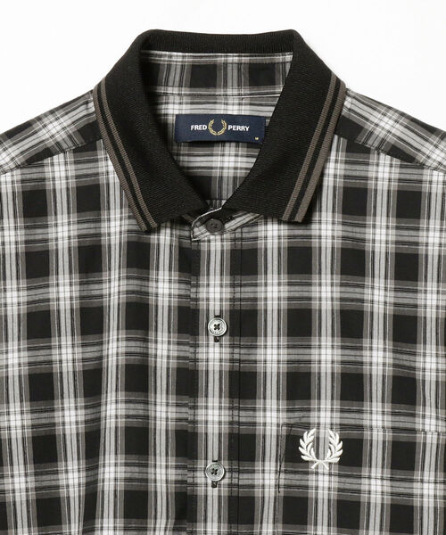 FRED PERRY(フレッドペリー)の「FRED PERRY × BEAMS / 別注 Rib Collar Check Shirt(シャツ/ブラウス・メンズ・ネイビー系/グレー・XL/S/M/L)」の10枚目の写真