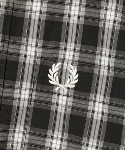 FRED PERRY(フレッドペリー)の「FRED PERRY × BEAMS / 別注 Rib Collar Check Shirt(シャツ/ブラウス・メンズ・ネイビー系/グレー・XL/S/M/L)」の9枚目の写真