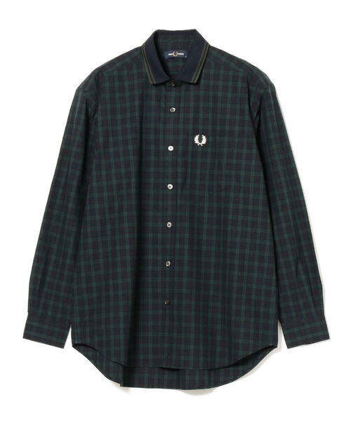 メンズ BEAMS【別注】FREDPERRY / Rib Collar Shirt M