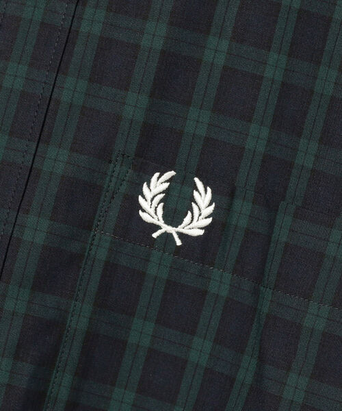 FRED PERRY(フレッドペリー)の「FRED PERRY × BEAMS / 別注 Rib Collar Check Shirt(シャツ/ブラウス・メンズ・ネイビー系/グレー・XL/S/M/L)」の4枚目の写真