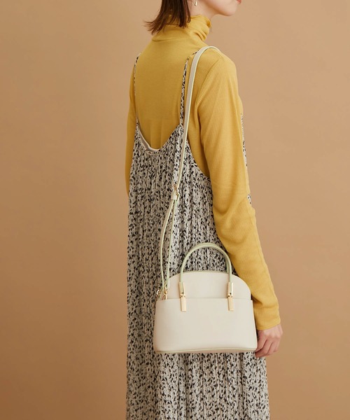 ROPE' PICNIC（ロペピクニック）の「軽量レクタンメタルミニラウンドボストン＆ショルダーバッグ（ショルダーバッグ・レディース・ブラック系その他/ホワイト系その他5/ブラウン系その他3・FREE）」の10枚目の写真