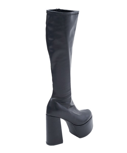 SPIRALGIRL（スパイラルガール）の「美脚ロングブーツ（ブーツ・レディース・ホワイト/ブラック・MEDIUM/LARGE）」の14枚目の写真