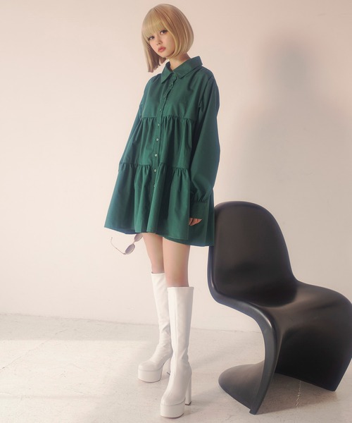 SPIRALGIRL（スパイラルガール）の「美脚ロングブーツ（ブーツ・レディース・ホワイト/ブラック・MEDIUM/LARGE）」の3枚目の写真