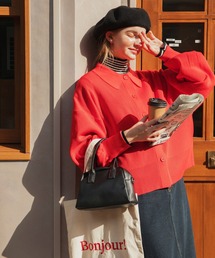 BONLECILL | ボリュームスリーブ ニットポロカーディガン(カーディガン/ボレロ)