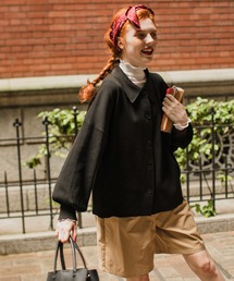 BONLECILL | ボリュームスリーブ ニットポロカーディガン(カーディガン/ボレロ)