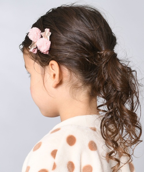 KP DECO（ケーピーデコ）の「星＆チュールポンポンのヘアクリップ2個セット（バレッタ/ヘアクリップ・キッズ・ピンク/シルバー・FREE）」の7枚目の写真