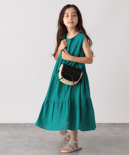 GLOBAL WORK（グローバルワーク）の「2WAYティアードワンピース/ノースリーブ/キッズ/350740（ワンピース・キッズ・ブラウン/パープル/ブラック/グリーン・160cm/130cm/140cm/110cm/100cm/150cm/120cm）」の19枚目の写真