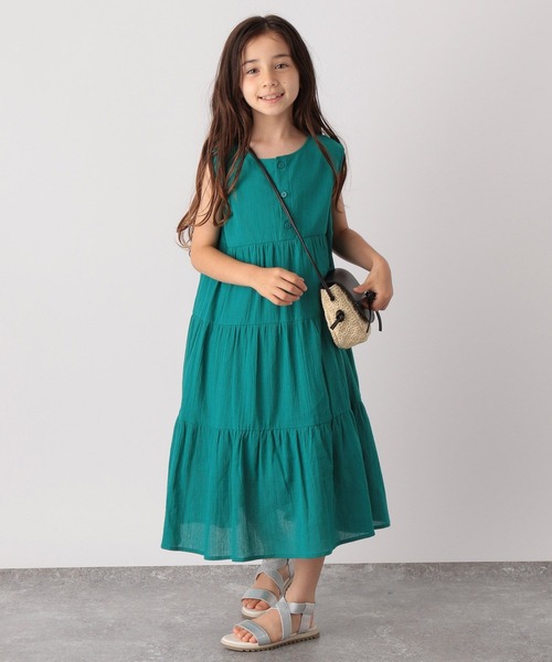 GLOBAL WORK（グローバルワーク）の「2WAYティアードワンピース/ノースリーブ/キッズ/350740（ワンピース・キッズ・ブラウン/パープル/ブラック/グリーン・160cm/130cm/140cm/110cm/100cm/150cm/120cm）」の21枚目の写真