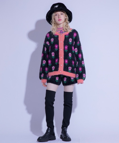 Candy Stripper(キャンディストリッパー)の「FLUFFY KNIT パンツ(その他パンツ・レディース・ブラック/ネイビー/ブラック×ブルー・2)」の6枚目の写真