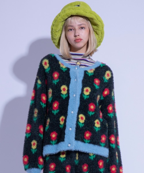 Candy Stripper(キャンディストリッパー)の「FLUFFY KNIT パンツ(その他パンツ・レディース・ブラック/ネイビー/ブラック×ブルー・2)」の10枚目の写真