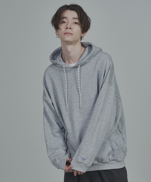 ADAMASTE(アダマスト)の「オーバーサイズカラーパーカー(パーカー・メンズ・ベージュ/パープル/マスタード/テラコッタ/グリーン/グレー/ブルー/ブラック・FREE)」の13枚目の写真