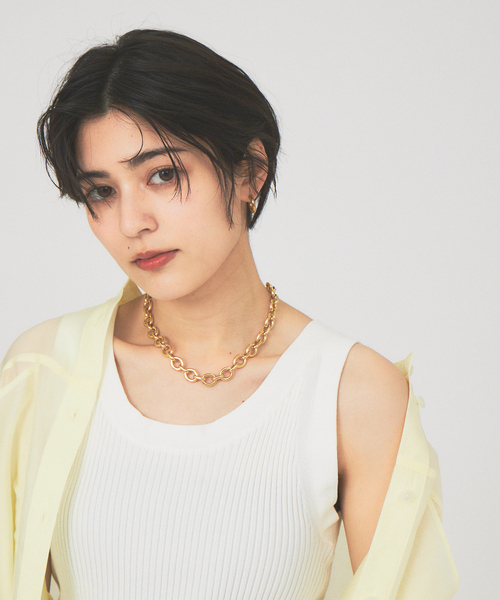 Rouge vif(ルージュヴィフ)の「リブニットタンクトップ(タンクトップ・レディース・ブラウン/ブラック/オフホワイト・フリー)」の20枚目の写真