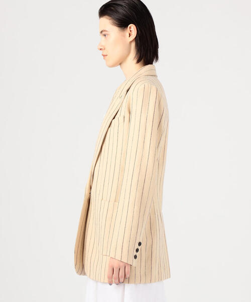 ISABEL MARANT(イザベルマラン)の「ISABEL MARANT KAREN リネンウール ストライプテーラードジャケット(テーラードジャケット・レディース・ホワイト系その他・34)」の3枚目の写真