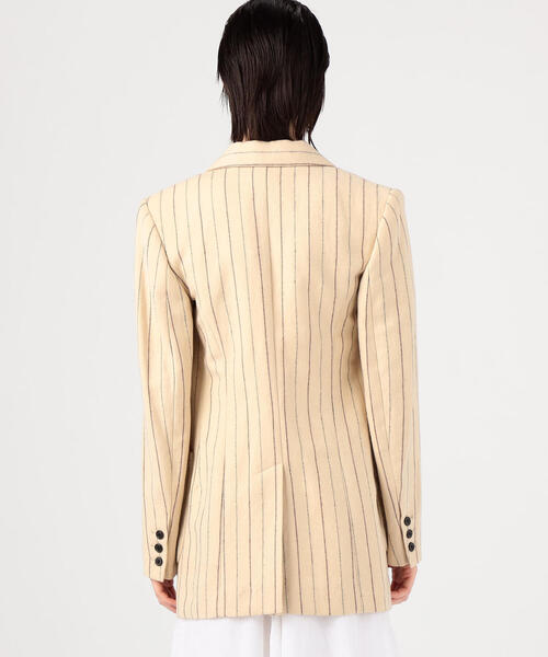 ISABEL MARANT(イザベルマラン)の「ISABEL MARANT KAREN リネンウール ストライプテーラードジャケット(テーラードジャケット・レディース・ホワイト系その他・34)」の4枚目の写真