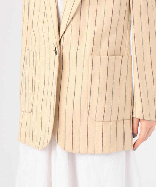 ISABEL MARANT(イザベルマラン)の「ISABEL MARANT KAREN リネンウール ストライプテーラードジャケット(テーラードジャケット・レディース・ホワイト系その他・34)」の10枚目の写真
