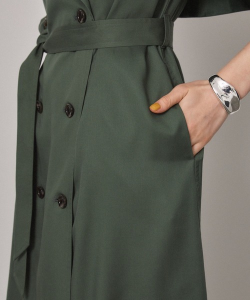 PUBLIC TOKYO(パブリックトウキョウ)の「ケープトレンチ・ジレ・ワンピース/ウォッシャブル(ワンピース・レディース・ブラウン/グリーン・FREE)」の20枚目の写真
