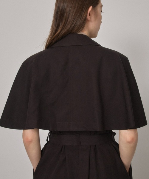 PUBLIC TOKYO(パブリックトウキョウ)の「ケープトレンチ・ジレ・ワンピース/ウォッシャブル(ワンピース・レディース・ブラウン/グリーン・FREE)」の10枚目の写真