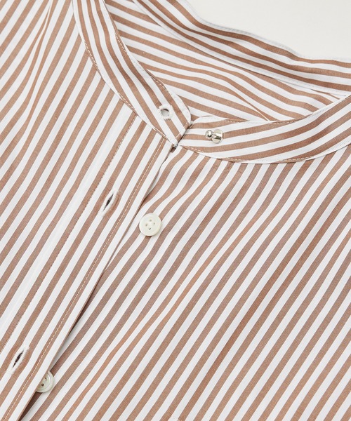 ROPE'(ロペ)の「【WEB限定】洗える/バンドカラーオーバーサイズシャツ(シャツ/ブラウス・レディース・ホワイト/ダークブラウン/ブルー系その他4・38)」の20枚目の写真