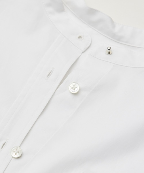 ROPE'(ロペ)の「【WEB限定】洗える/バンドカラーオーバーサイズシャツ(シャツ/ブラウス・レディース・ホワイト/ダークブラウン/ブルー系その他4・38)」の16枚目の写真