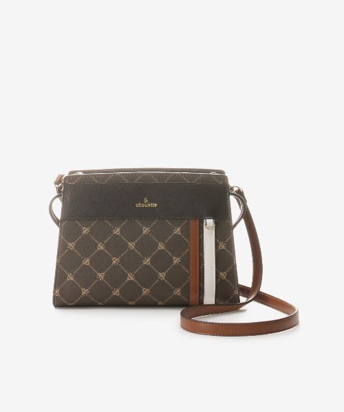 & chouette（アンドシュエット）の「モノグラム スポーティーラインショルダーバッグ（ショルダーバッグ・レディース・ダークブラウン/グレイッシュベージュ・FREE）」の7枚目の写真