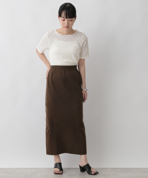 LOWRYS FARM（ローリーズファーム）の「ソウバリニットタイトスカート　296113（スカート・レディース・ブラック/ブラウン/ベージュ/グリーン・FREE）」の5枚目の写真