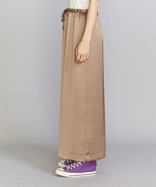BEAUTY&YOUTH UNITED ARROWS サテン Iライン スカート BEAUTY&YOUTH UNITED ARROWS（ビューティーアンドユース