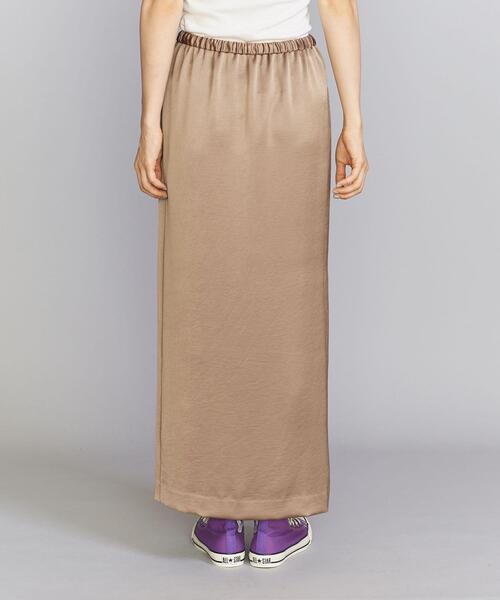 BEAUTY&YOUTH UNITED ARROWS（ビューティーアンドユースユナイテッドアローズ）の「ヴィンテージサテン Iライン イージー マキシスカート -ウォッシャブル-（スカート・レディース・ブラック/ベージュ/コバルトブルー・S/M）」の6枚目の写真