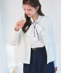 ツイードノーカラージャケット