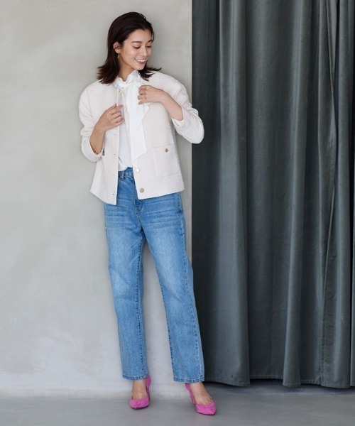 ツイードノーカラージャケット