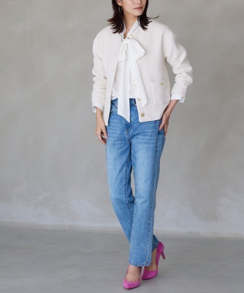 ツイードノーカラージャケット