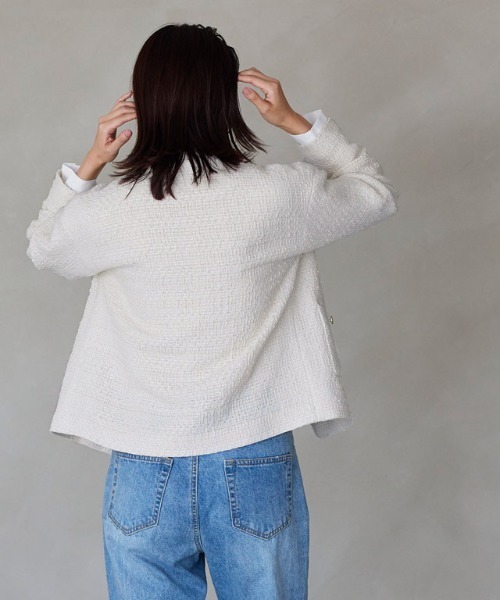 ツイードノーカラージャケット