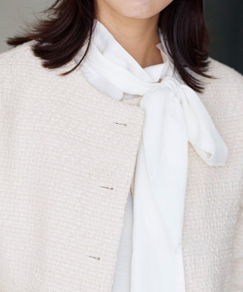 ツイードノーカラージャケット