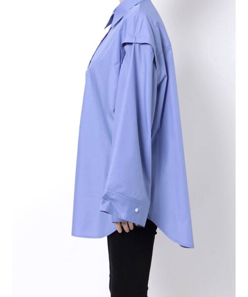 MURUA（ムルーア）の「マルチウェイスリーブシャツ【3WAY着用可能】（シャツ/ブラウス・レディース・その他1/ブルー/ホワイト・FREE）」の17枚目の写真
