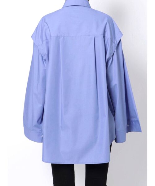 MURUA（ムルーア）の「マルチウェイスリーブシャツ【3WAY着用可能】（シャツ/ブラウス・レディース・その他1/ブルー/ホワイト・FREE）」の18枚目の写真