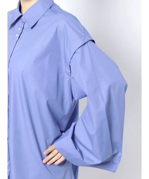 MURUA（ムルーア）の「マルチウェイスリーブシャツ【3WAY着用可能】（シャツ/ブラウス・レディース・その他1/ブルー/ホワイト・FREE）」の20枚目の写真