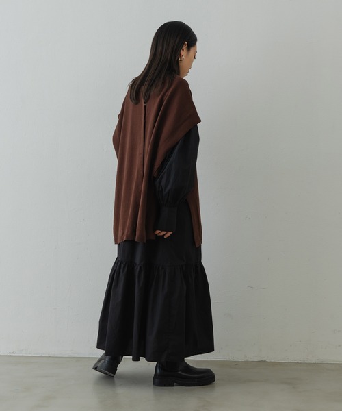 Shelly island（シェリーアイランド）の「ティアードロングシャツワンピース（シャツワンピース・レディース・ブラック/ブラウン・FREE）」の11枚目の写真