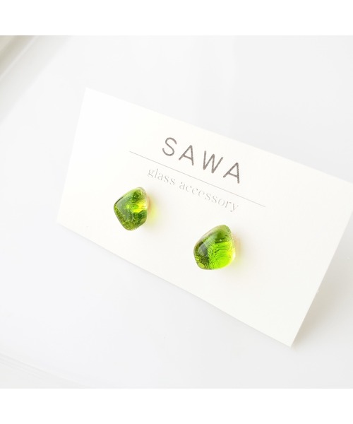 tone（トーン）の「【sawa】一粒ピアス(MA)（ピアス（両耳用）・レディース・スカイブルー/グレー/ターコイズブルー/ライム/ブルー/その他/クリア/ラベンダー/ピンク系その他/シャンパン/ブラウン/パープル系その他/パープル系その他2/パープル系その他3/ブルー系その他2/グリーン系その他/ブルー系その他/カーキ/ブルー系その他3/グリーン・FREE）」の5枚目の写真
