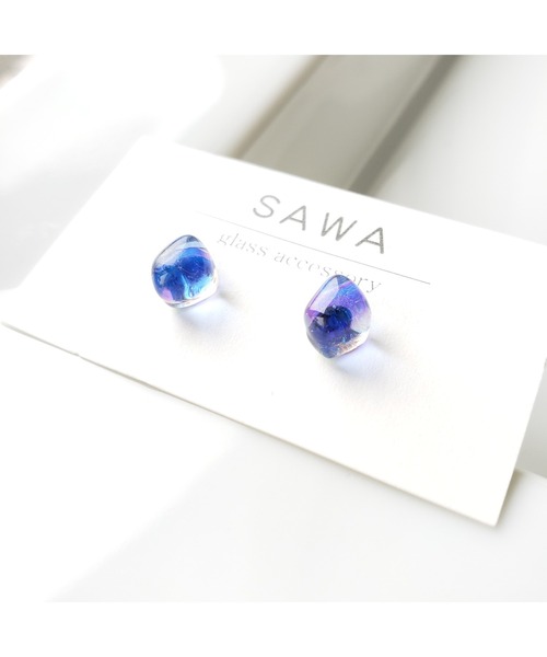 tone（トーン）の「【sawa】一粒ピアス(MA)（ピアス（両耳用）・レディース・スカイブルー/グレー/ターコイズブルー/ライム/ブルー/その他/クリア/ラベンダー/ピンク系その他/シャンパン/ブラウン/パープル系その他/パープル系その他2/パープル系その他3/ブルー系その他2/グリーン系その他/ブルー系その他/カーキ/ブルー系その他3/グリーン・FREE）」の11枚目の写真